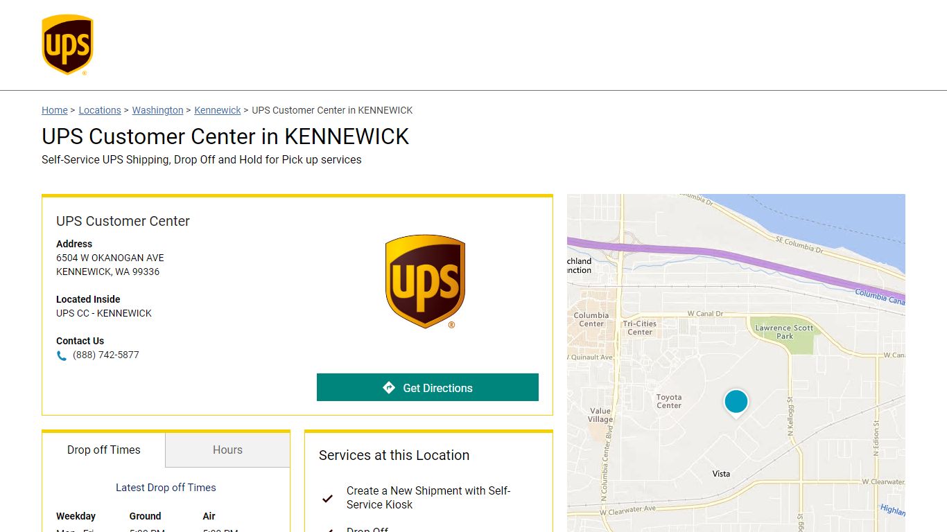 UPS Customer Center in KENNEWICK