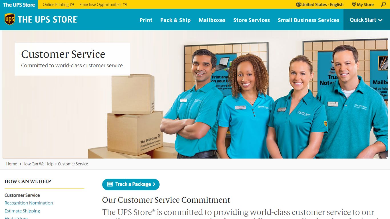 The UPS Store Customer Service